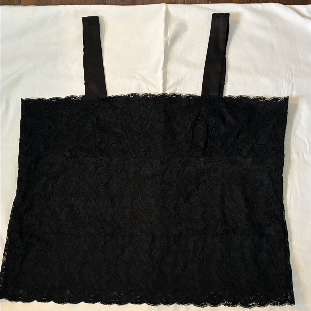 Coldwater Creek Black Lace Cami 2X NWOT